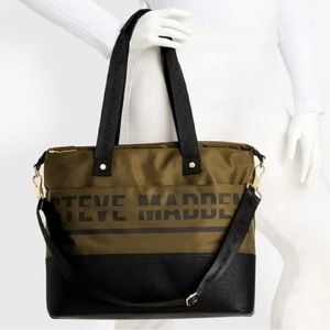 Olive green Steve Madden duffle bag